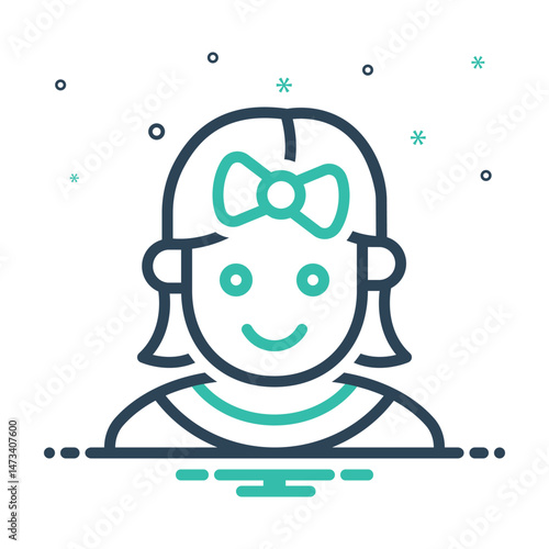 Mix icon for girl