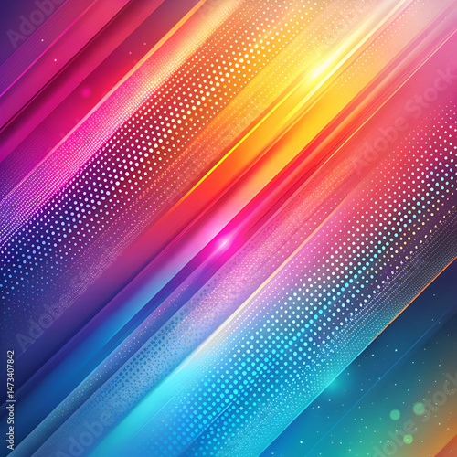 Abstract Colorful Lines and Glowing Effects Background