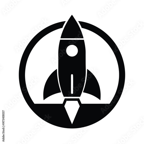 rocket launchpad icon vector illustration