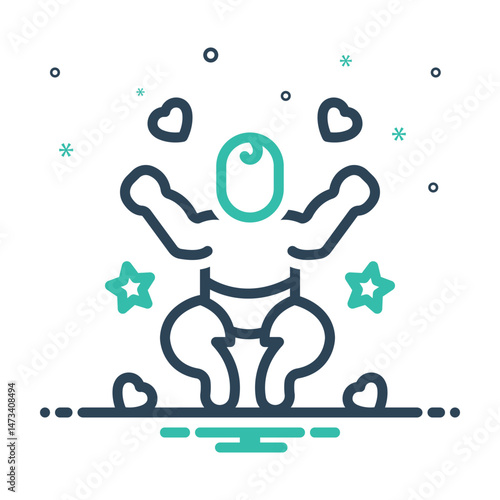 Mix icon for baby