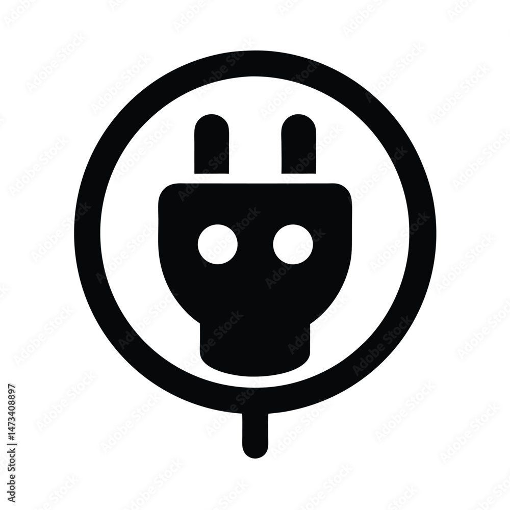 Obraz premium smart plug socket icon vector illustration