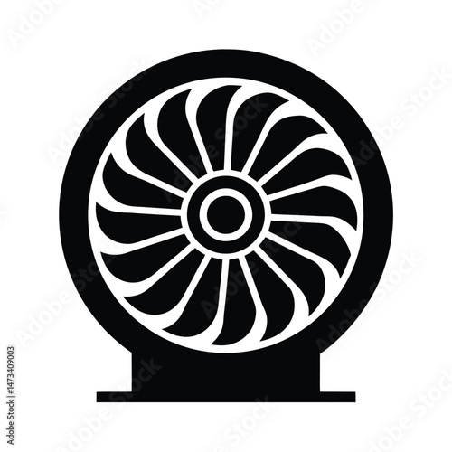 smoke ventilation fan icon vector illustration