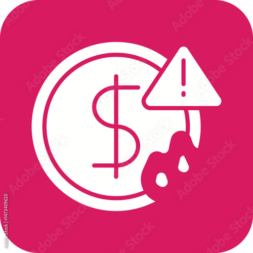Insolvent icon vector image. Suitable for mobile apps, web apps and print media.