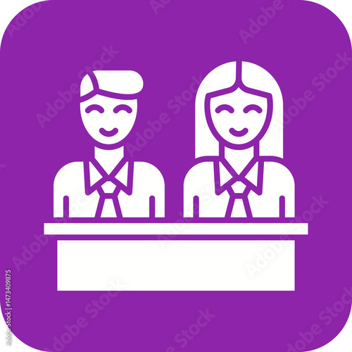 Jury icon vector image. Suitable for mobile apps, web apps and print media.