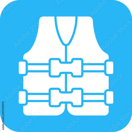 Life Vest icon vector image. Suitable for mobile apps, web apps and print media.