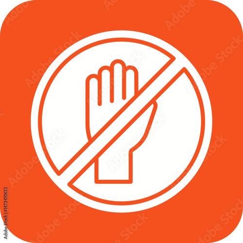 No Racism icon vector image. Suitable for mobile apps, web apps and print media.