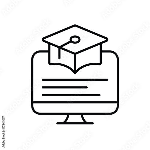 distance learning Vector icon
