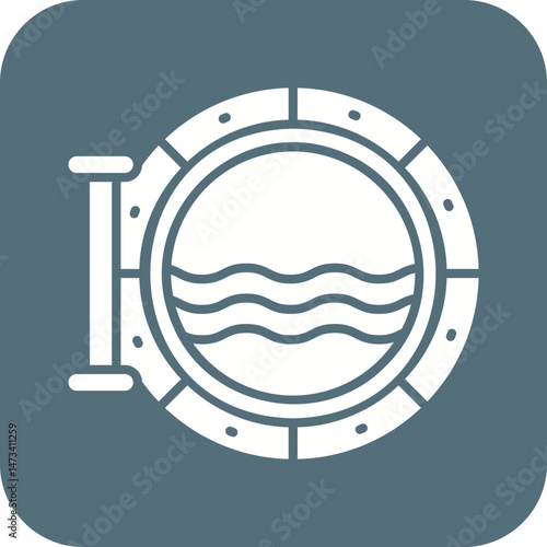 Porthole icon vector image. Suitable for mobile apps, web apps and print media.
