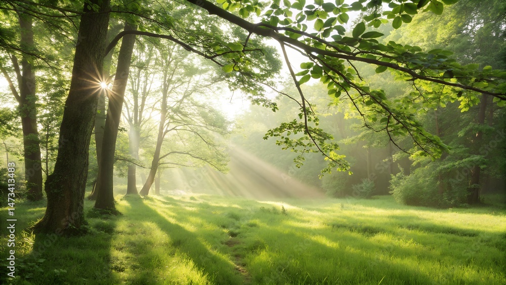 Fototapeta premium morning in the woods