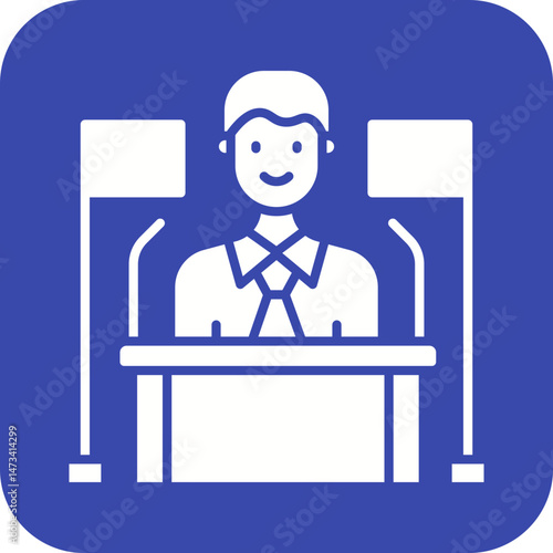 Prime Minister icon vector image. Suitable for mobile apps, web apps and print media.