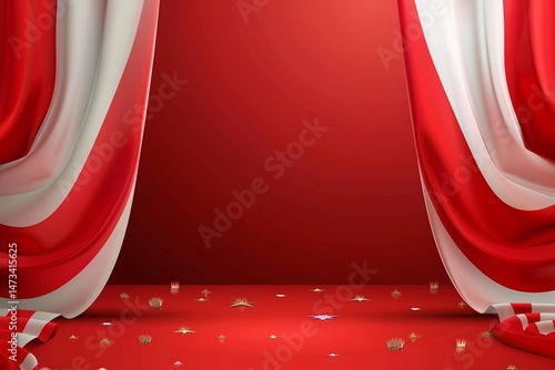 vector realistic background for indonesia independence day celebration