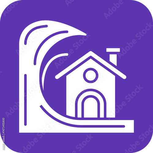 Tsunami icon vector image. Suitable for mobile apps, web apps and print media.