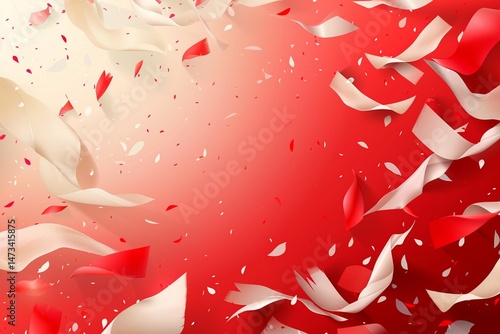 vector realistic background for indonesia independence day celebration