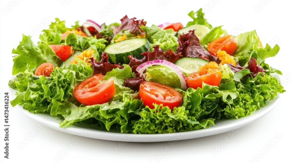 Salad plate isolated on white background Salad plate isolated on white background
