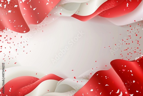 vector realistic background for indonesia independence day celebration