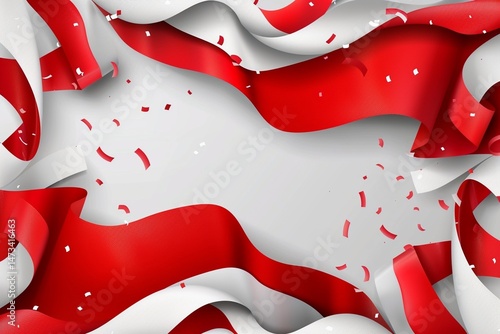 vector realistic background for indonesia independence day celebration