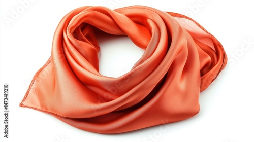 Satin headscarf isolated on white background