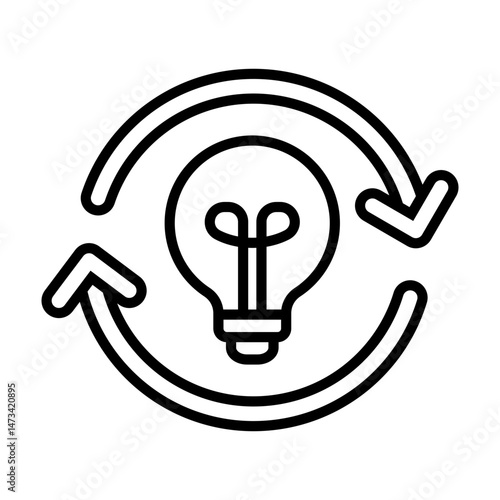 Circular Innovation Outline Icon