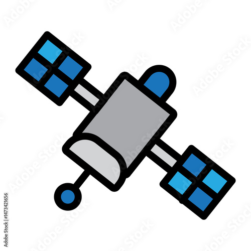 5G Satellite Vector Filled Icon Design