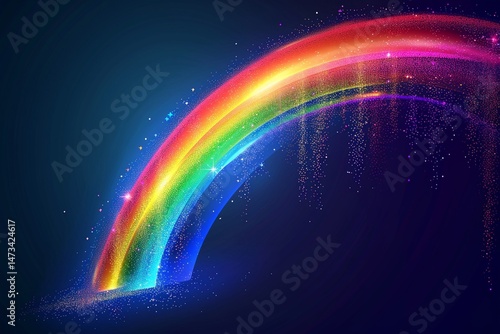 vector realistic colorful rainbow concept