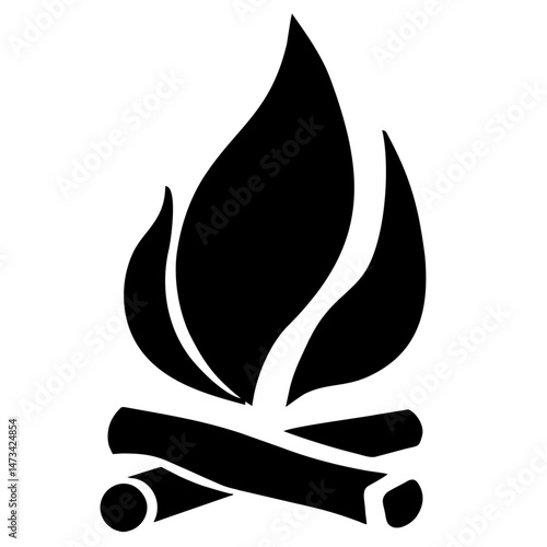 Bonfire vector icon campfire symbol 