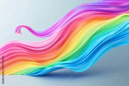 vector realistic colorful rainbow concept
