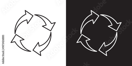 rotate arrow icon, refresh and reload icon vector illustration. EPS 10