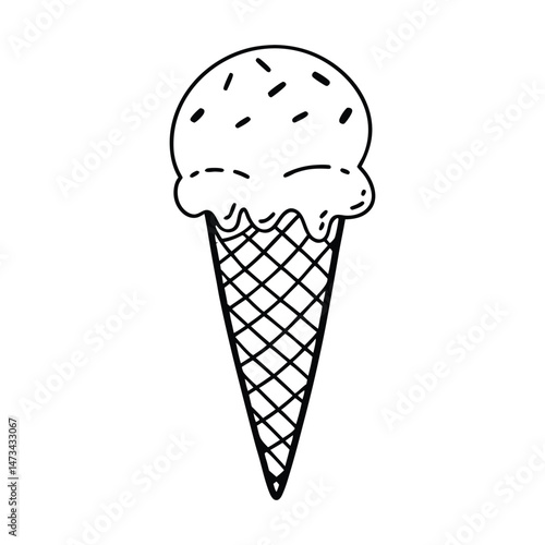 Ice cream logo clipart set. Colorful cone ice cream icon clip art in pictogram style vector illustration color pastel sweet dessert collection.