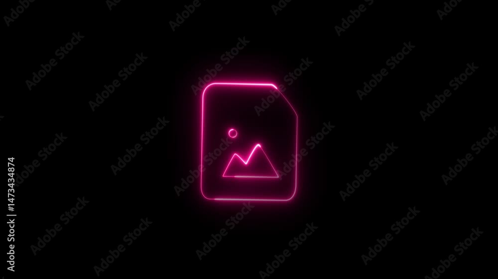 File Icon animation. Download image button icon isolated on black background. HD video motion graphic animation. File Icon animation. Download image button icon isolated on black background. HD video motion graphic animation.