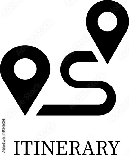 Road icon.Road forks icon. Road sections of different shapes.vector icon illustration isolated on white background.Containing street, highway, traffic light, intersection and roundabout symbol.