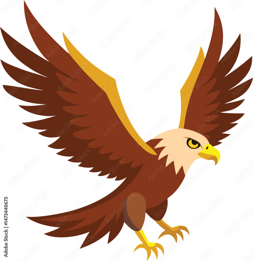 Obraz premium Majestic Bald Eagle Illustration