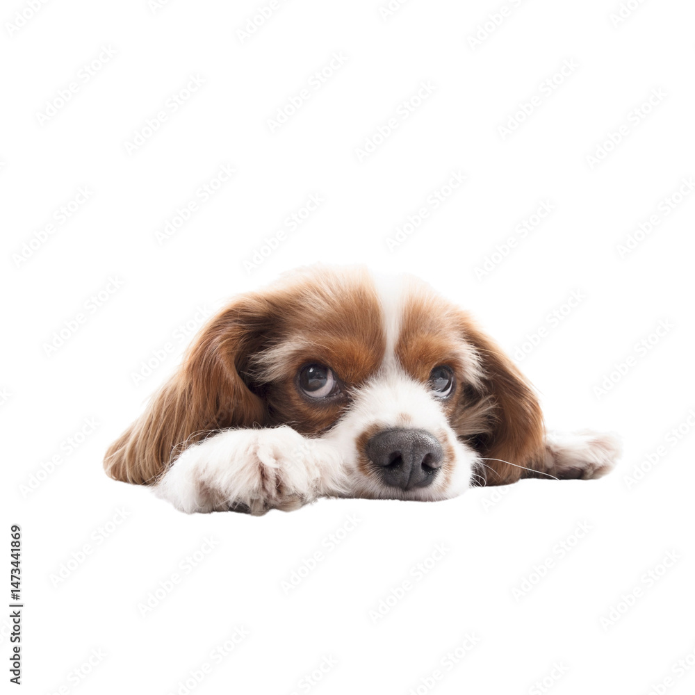 cavalier king charles spaniel dog, isolated on white background, transparent background cavalier king charles spaniel dog, isolated on white background, transparent background