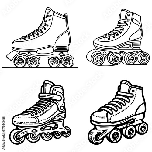 Inline Skates Illustration.