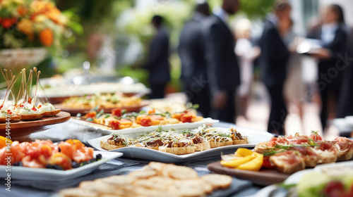 Wallpaper Mural Lavish buffet spread of appetizers at an outdoor corporate event Torontodigital.ca