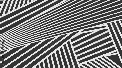 Black and white stripes abstract tech minimal background