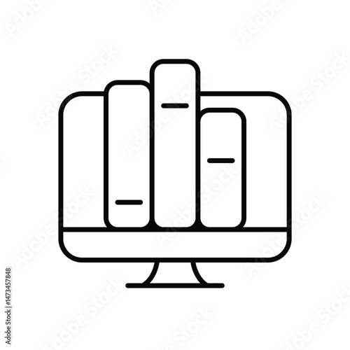 digital library Vector icon