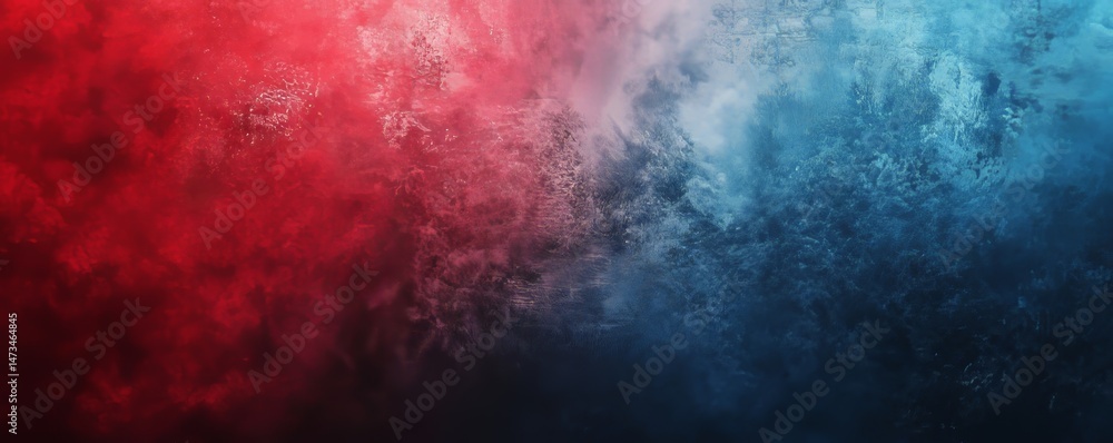 Fototapeta premium Red-Blue Gradient Background with a Grainy Texture, Generative AI