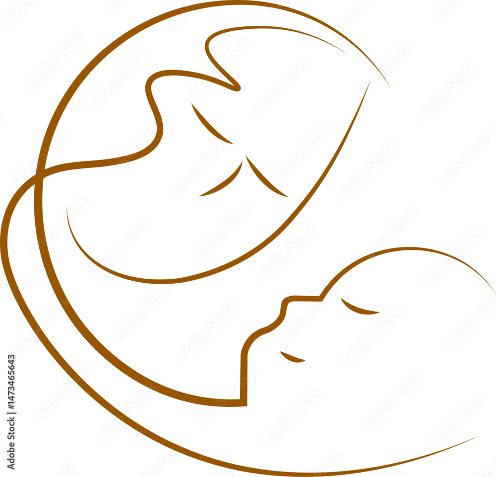 mom and baby logo design with creative concept mom and baby logo design with creative concept