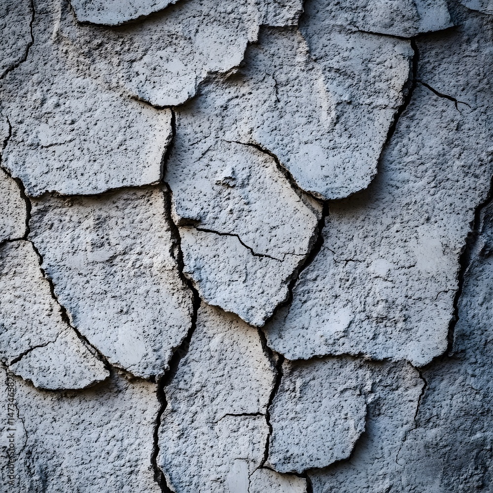 Fototapeta premium Cracked Dry Earth Texture Background Grey