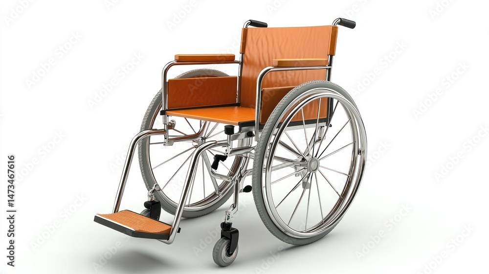 Fototapeta premium Orange Wheelchair