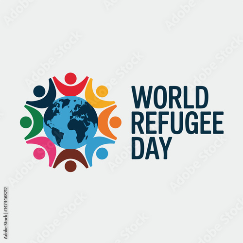 World Refugee Day Stylized Logo Graphic