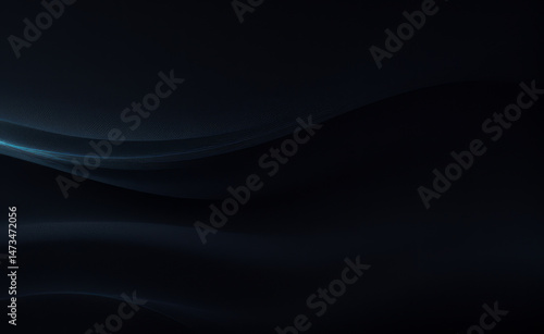 Abstract dark background with subtle flowing light curves and gradient effect.