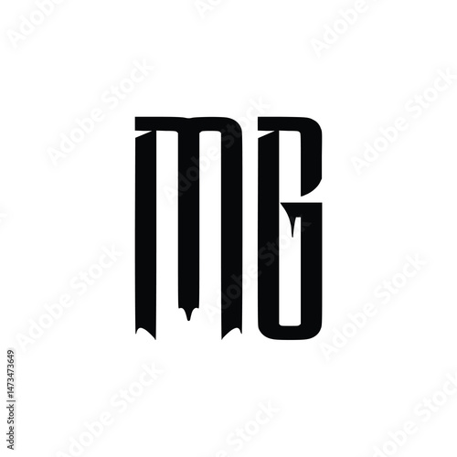 MG monogram logo design letter text name symbol monochrome logotype alphabet character simple logo