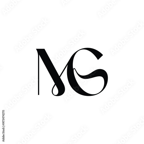 MG monogram logo design letter text name symbol monochrome logotype alphabet character simple logo