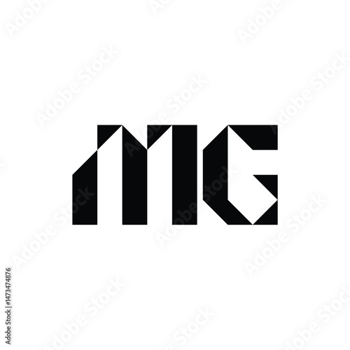 MG monogram logo design letter text name symbol monochrome logotype alphabet character simple logo