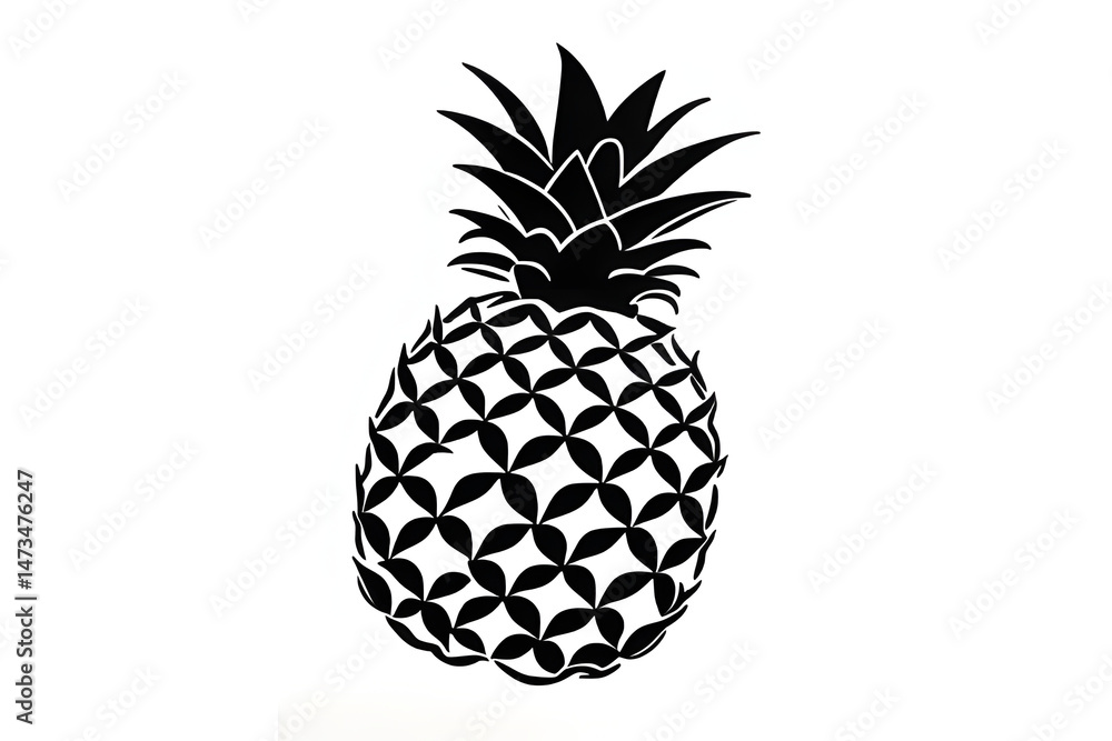 Obraz premium vector illustration of pineapple