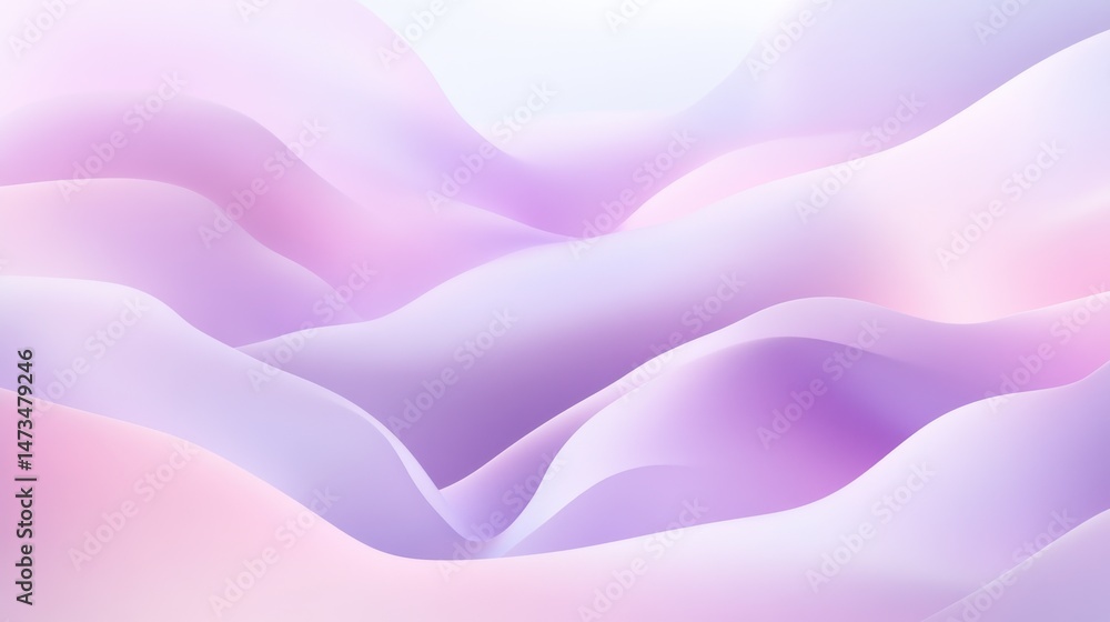 Fototapeta premium Soft Gradient Waves in Light Purple and Pink Tones Creating a Serene Background