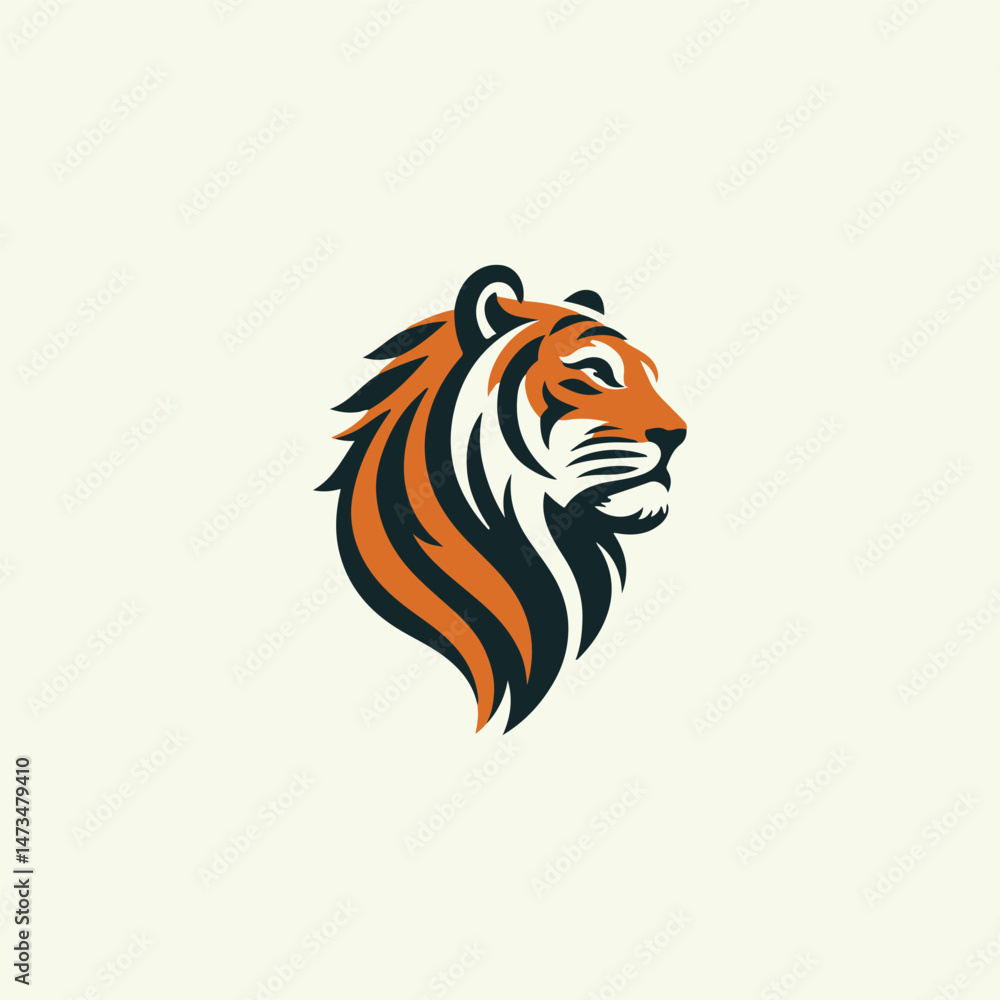 Fototapeta premium Majestic tiger logo