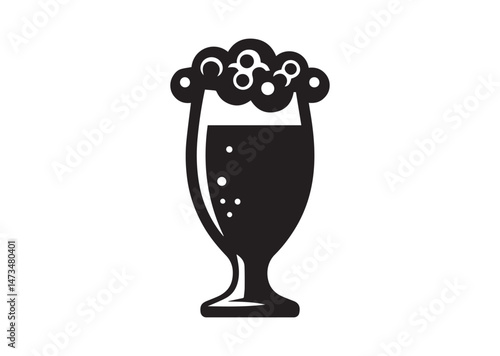 Beer Glass Silhouette Vector