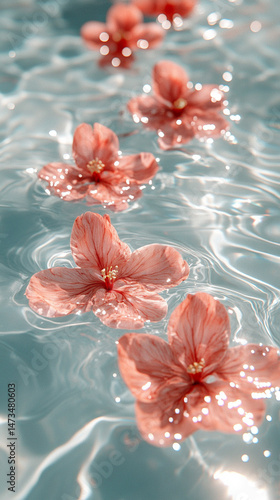 Obraz na płótnie Glowing light baby blue peony flowers illuminated with ethereal spectrum light effects. Symbolizes beauty, purity, and serenity in a dreamy, artistic floral composition with soft glowing hues.
w salonie